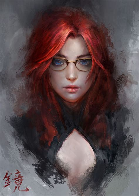 Alternate Glasses Version Digital Portrait Portrait Painting Painting