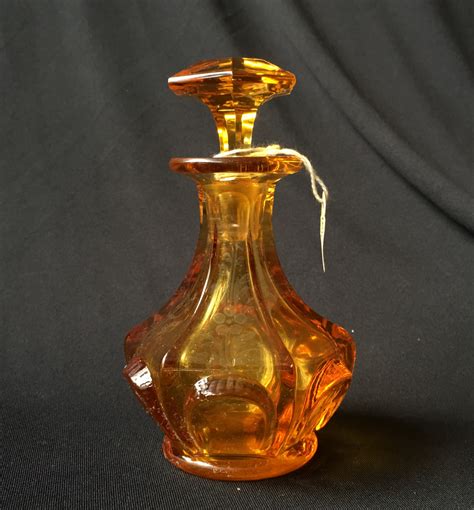 Bohemian Amber Glass Perfume Bottle C 1840 Moorabool Antiques Galleries