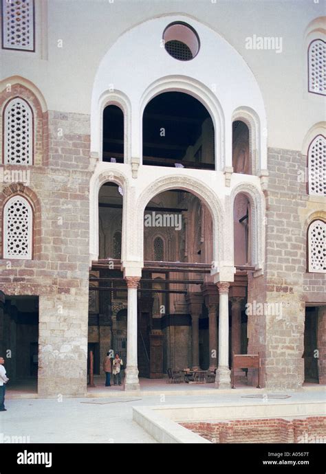 Courtyard Of The Madrasa Complex Of Qalawun Cairo Egypt Stock Photo