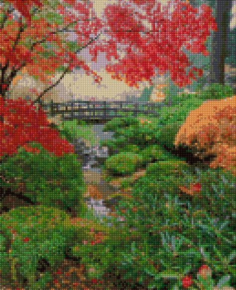 Oregon Japanese Garden Landscape Cross Stitch Pattern Pdf