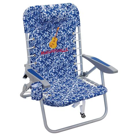 Margaritaville 4 Position Backpack Beach Chair Blue Floral The Home