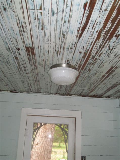 Classic beadboard installed on the ceiling is a great way to update a room without spending a lot of time or money. We built a mudroom - Living Vintage