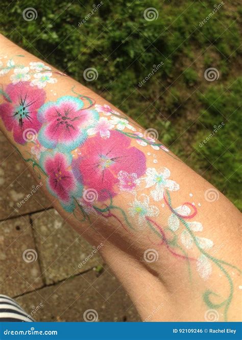 Floral Body Paint Stock Photo Image Of Floral Paint 92109246