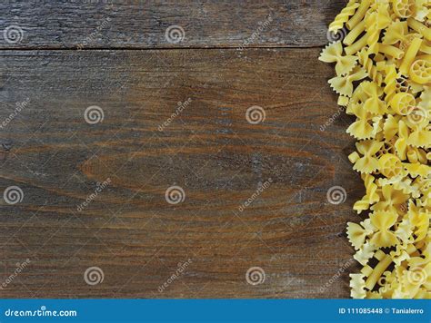 Italian Pasta On Wooden Background Stock Photo Image Of Traditional