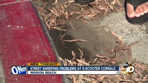 E Scooter Corrals Prevent Street Sweeping In Mission Beach Youtube