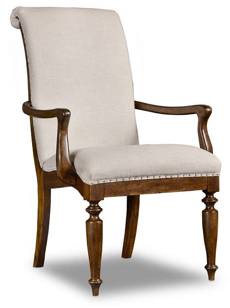Hooker Furniture Archivist 5447 75400 Upholstered Arm Chair With Turned