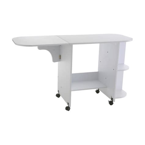 Using a circular table skirt template from home sewing depot. Amazon.com: SEI Laminate Wheeled Sewing Table, White ...