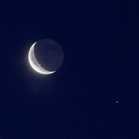 Crescent Moon And Saturn Conjunction January 16 2015 Stellar Neophyte
