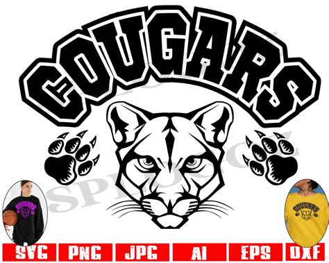 cougars svg cougar svg cougar mascotte svg cougar logo svg etsy france