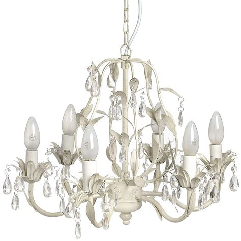 Use this pendant to brighten up rooms with shabby elegance, bohemian and rustic décor. 6 Light Arm Chandelier Ceiling Pendant Shabby French Chic ...