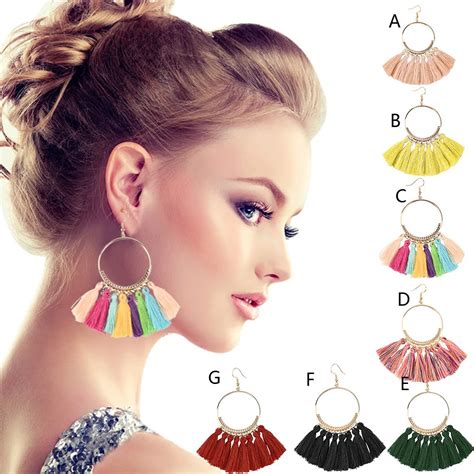 Stylish Womens Earrings Fashion Jewelries Bohemian Earring Long Tassel