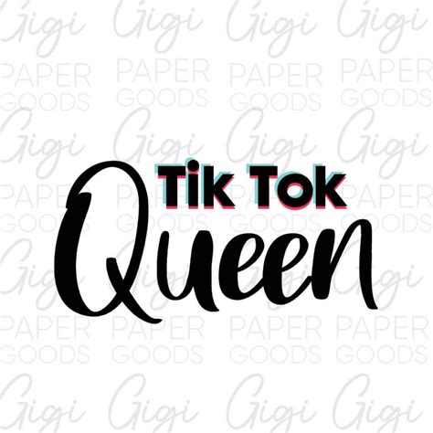 Tik Tok Queen Svg Tiktok Svg Queen Svg Tik Tok Logo Svg Tiktok Logo