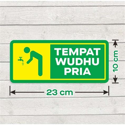 Promo Sticker Label Sign Rambu Tempat Wudhu Stiker Marka Masjid Mushola