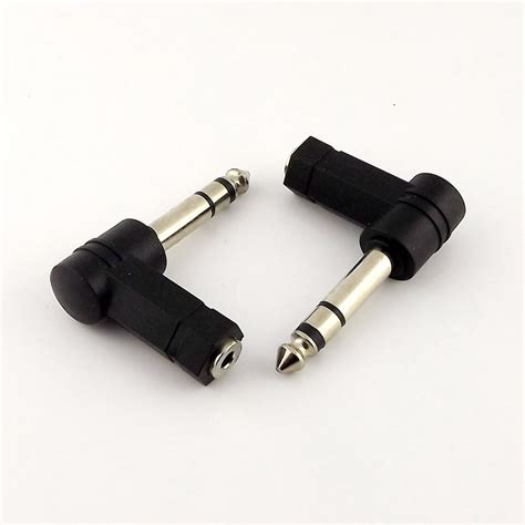 Epicdealz 2 Pack 35mm Stereo Female To 14 Stereo Male Right Angle