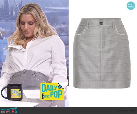 Wornontv Morgans White Layered Top And Check Mini Skirt On E News