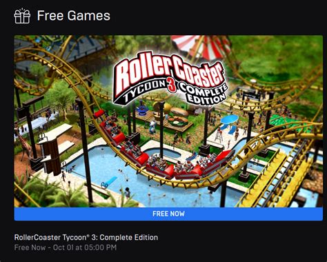 Rollercoaster Tycoon 3 Complete Edition Available For Free On Epic