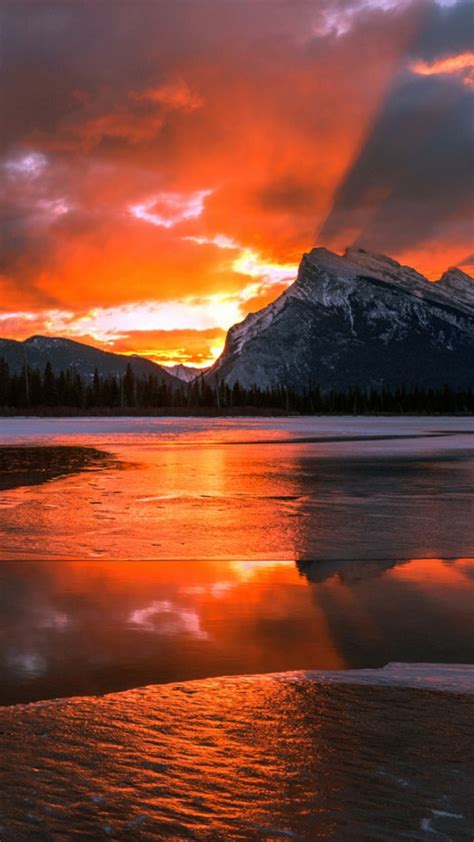 Canada Alberta Banff National Park Sunrise Nature Sunrise