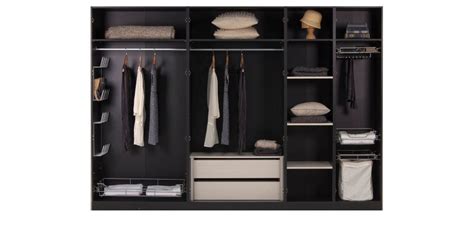 Internal wardrobe options available across the modular bedroom range at