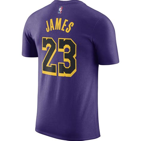 Los angeles lakers lebron james statement edition swingman jersey. T-shirt NBA LeBron James Los Angeles Lakers Nike City ...