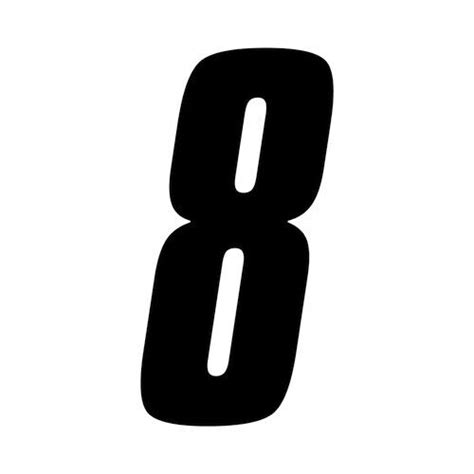 3 Inch Tall Black Race Number 8 Racing Numbers Decals Motocross Atv