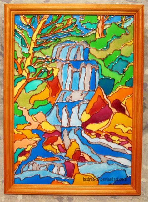 Stained Glass Waterfall By Kedra610 On Deviantart