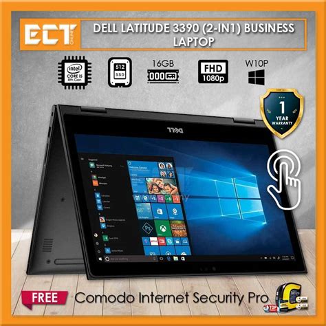Dell Latitude 3390 2 In 1 Business Laptop I5 8350u 360ghz512gb Ssd