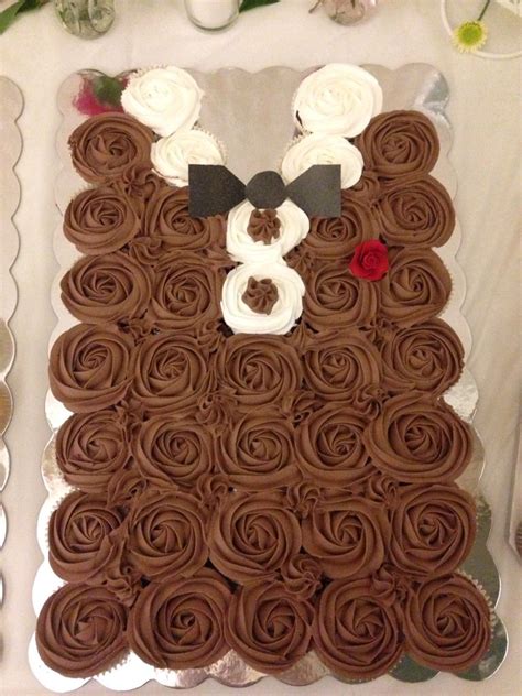 Here's the dirt on throwing a jack & jill party. Jack and Jill wedding shower #tuxedocupcakes | Jack and ...