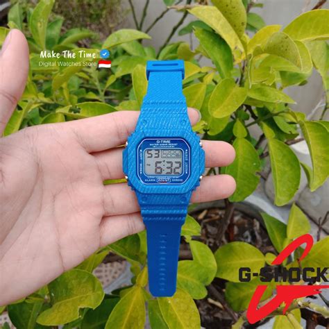 jual jam tangan gtime digital mud edition 4753 light aktif include box dan baterai cadangan
