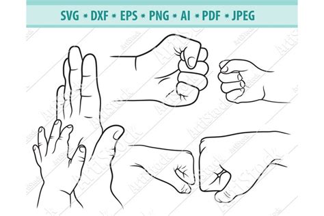 Fist Bump SVG, Father And Son SVG, Dads Fists, Png, Dxf, Eps (809631