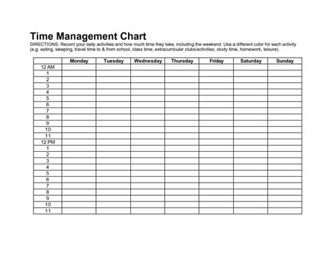 Time Management Template For Students — Db