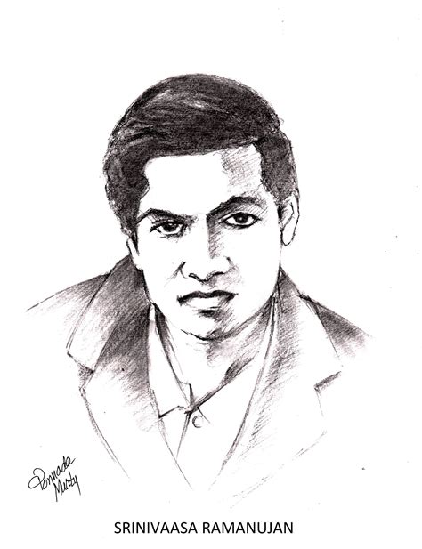 Mathematician Srinivasa Ramanujan Drawings Mathematician Pencil Sketch