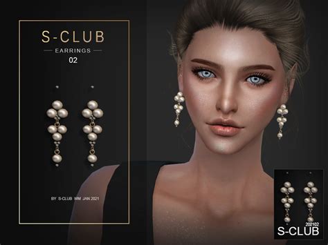 S Club Ts4 Wm Earrings 202102 The Sims 4 Catalog