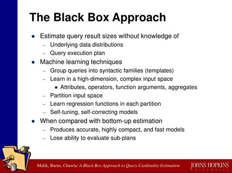 Ppt A Black Box Approach To Query Cardinality Estimation Powerpoint