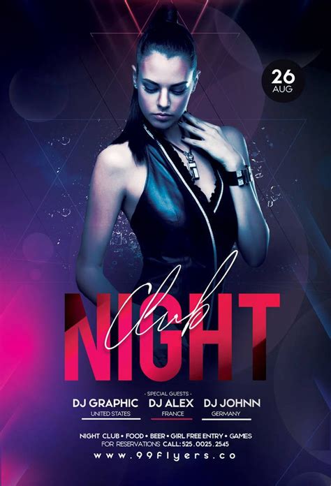 download night club dj psd flyer template for free this flyer suitable for any type of ladies