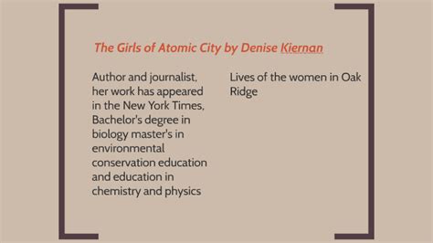 The Girls Of Atomic City By Denise Kiernan By Sarah Vanauker