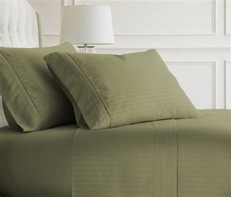 Wholesale Embossed Bed Sheet Sets Sage 3 Piece Twin Striped