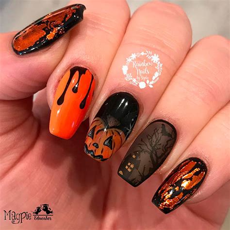 Best Halloween Nail Ideas in 2019 | Stylish Belles No tricks just treats in this spooky halloween acrylic nail art video.