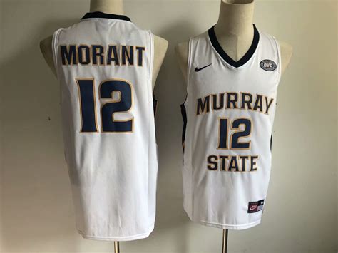 Mens Murray State Racers 12 Ja Morant White College Basketball Jersey