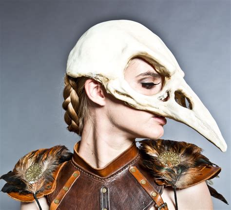 Bird Skull Mask In Bone Finish With Leather By Highnooncreations 頭蓋骨