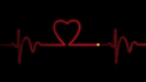 Hd Motion Graphics Background Loop Heart Monitor Heart On Black Youtube