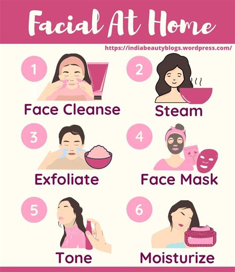 7 Step Facial At Home Facial Care Routine Home Facial Treatments Body Skin Care Routine