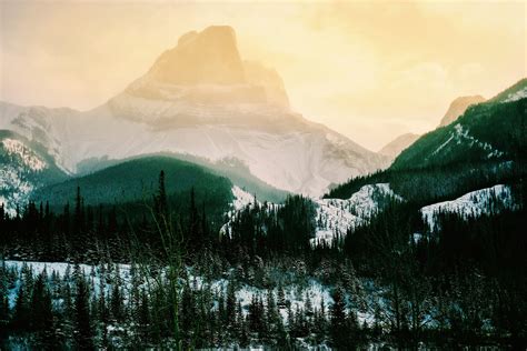 Beautiful Mountains In Jasper National Park Alberta Canada Image