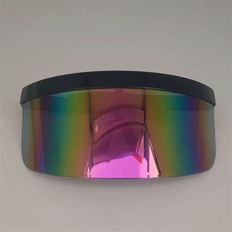 oversized shield visor sunglasses very big lens glasses flat eyeglasses mirrored ebay