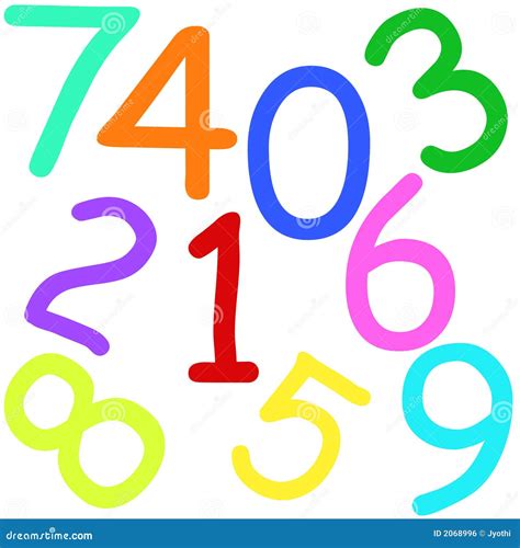 Colorful Numbers 123 On White Background Royalty Free Stock Photography