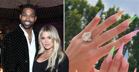 Khloe Kardashian Engaged Star Shows Off Huge Diamond Ring Metro News