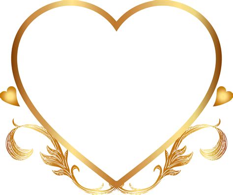 Gold Hearts Png Png Image Collection
