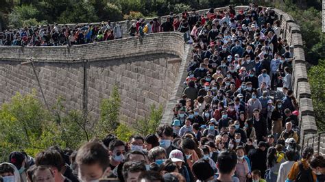 What Pandemic Crowds Swarm Great Wall Of China During Holiday Week
