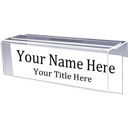 Amazon Com Adjustable Cubicle Name Plate Holders Single Sided By Plastic Products Mfg Expands