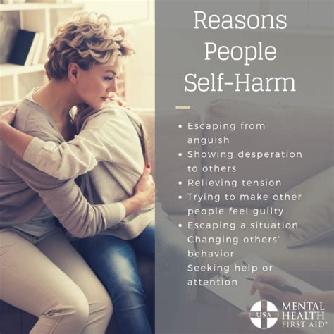 Reasons People Self Harm Mental Health First Aid