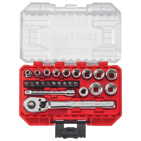 Craftsman Versastack 24 Piece Metric Polished Chrome Mechanics Tool Set